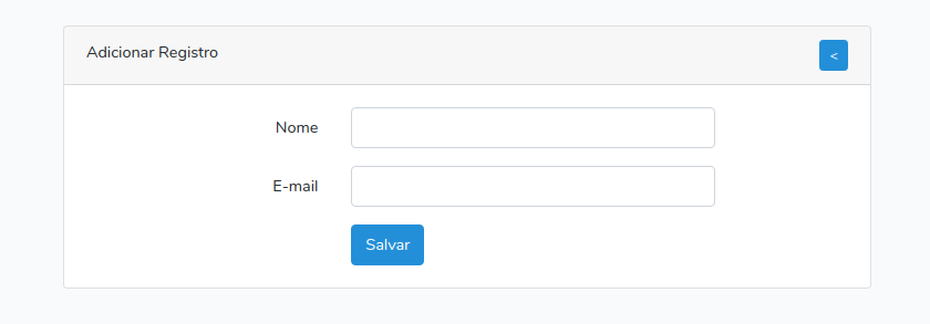 Formulário para adicionar registro